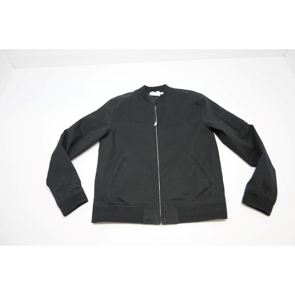 Topman Full Zip Black Khaki Jacket Slim Fit Mens Size XL - Picture 5 of 9